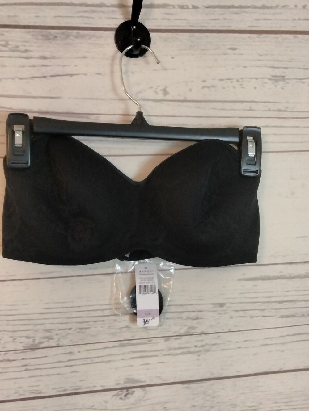Strapless Black Lace Bandeau Bra - Comfortable Support, Has Straps